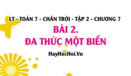 Nghiệm của đa thức một biến, giá trị của đa thức 1 biến? Toán 7 chân trời tập 2 chương 7 bài 2